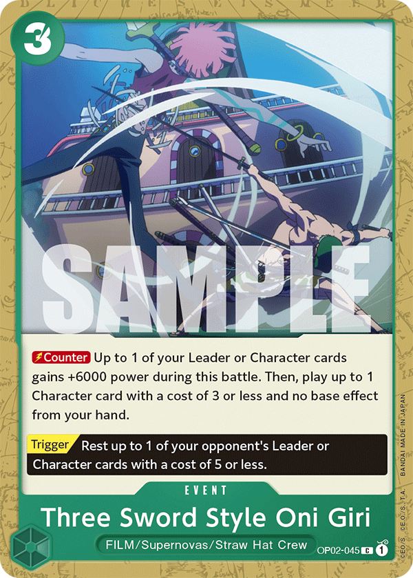 Three Sword Style Oni Giri art alt 1