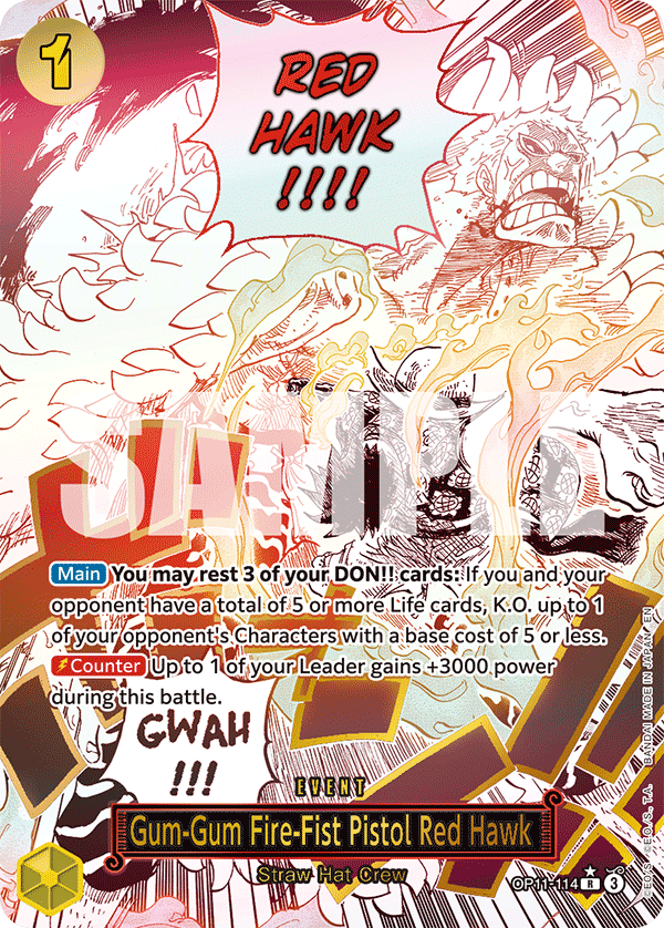 Gum-Gum Fire-Fist Pistol Red Hawk art alt 1