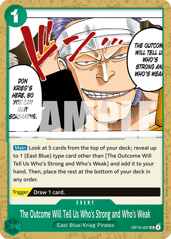 The Outcome Will Tell Us Who's Strong and Who's Weak